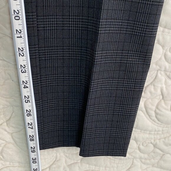 NEW Hilary Radley Gray Plaid Dress Pants Straight Leg Trousers - Picture 8 of 13